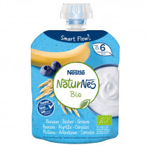 Nestle Naturnes BIO Pouch Arandanos  Platano y Cereales  6m 90gr