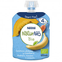 Nestlé Naturnes BIO Pouch Calabaza, Plátano y Zanahoria +4m 90gr