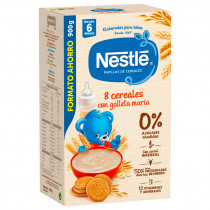 Papilla Nestlé 8 Cereales con Galleta María Etapa 2 900 gr 6m+
