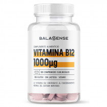 Balasense Vitamina B12 Sublingual Sabor Fresa 180 Comprimidos 1000mg